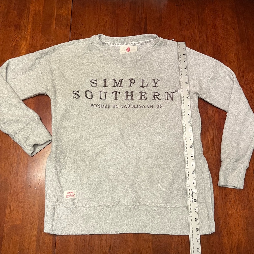 Simply Southern Heather Gray Pullover - Picture 2 of 3